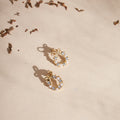 Gold Plated Korean Amazing AD-Pearl Stud Earrings