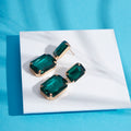 Square Cut Crystal Earrings