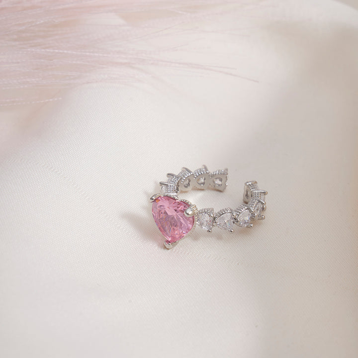 Pink Heart Cocktail Ring - Sollak Designs