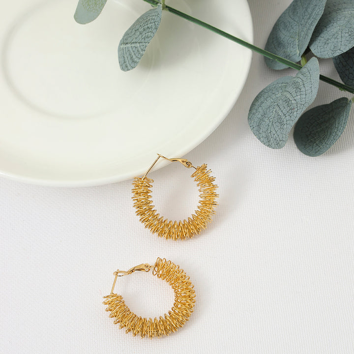 Bamboo Braid Hoops - Sollak Designs