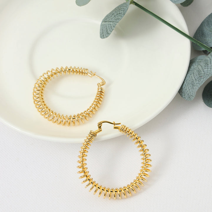 Wire Coil Spring Hoops - Sollak Designs