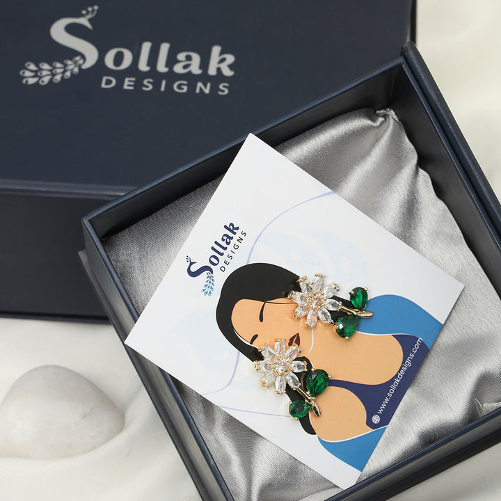 Korean Flower Earrings - Sollak Designs