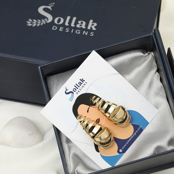 Hollow Out Water Drop Studs - Sollak Designs