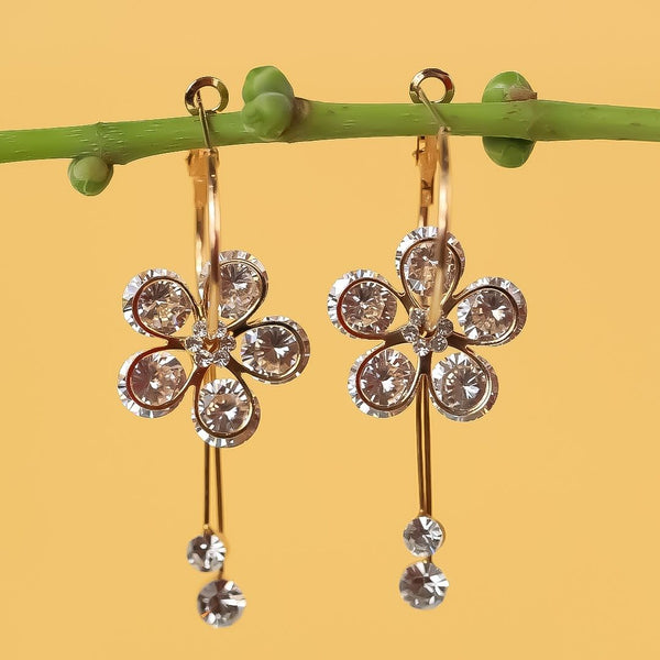 Crystal Elements Floral Drop Earrings