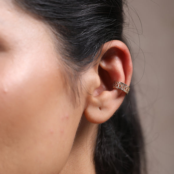 Alloy Retro Hollowed Out Geometric Ear Bone Clip Earcuff