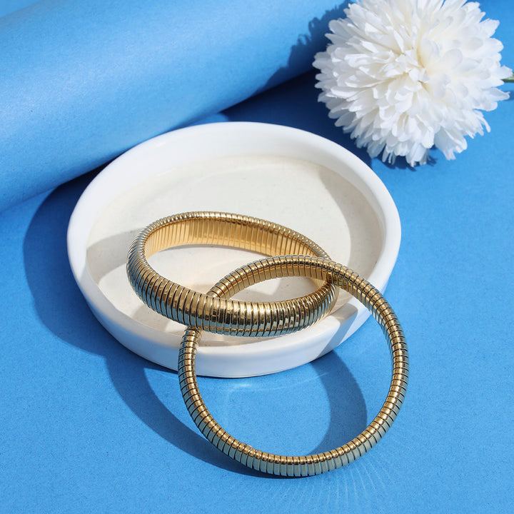 Round Intertwine Dual Bangle - Sollak Designs