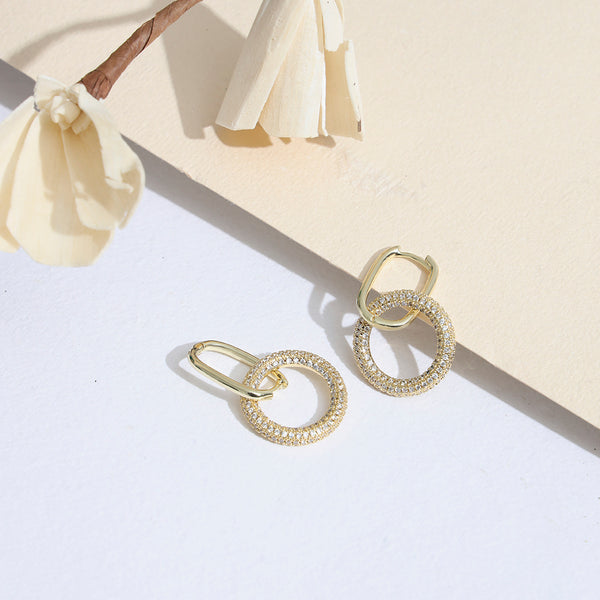 Round Oval Rectangle Hoop Earrings - Sollak Designs