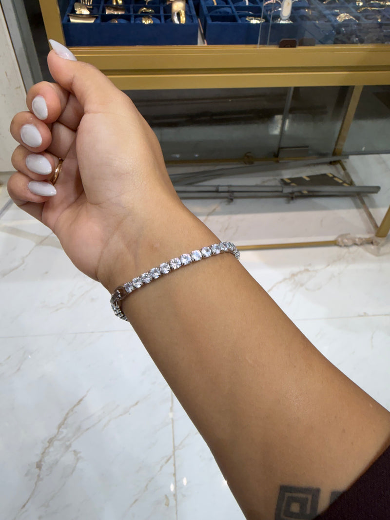 ETERNIA Timeless Tennis Bracelet Rose Silver