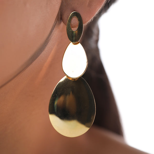 Tripple Layered Drop Earrings