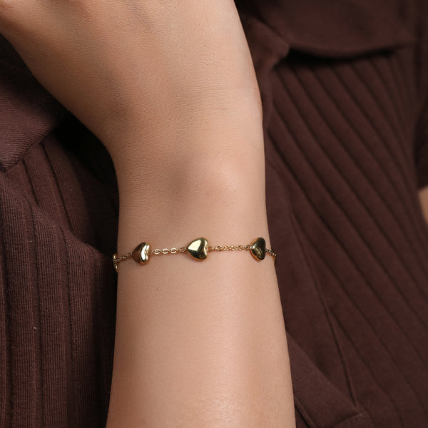 GoldenHearts Link Bracelet