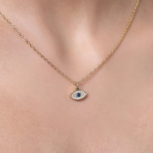 Vintage Evil Eye Pendant Necklace