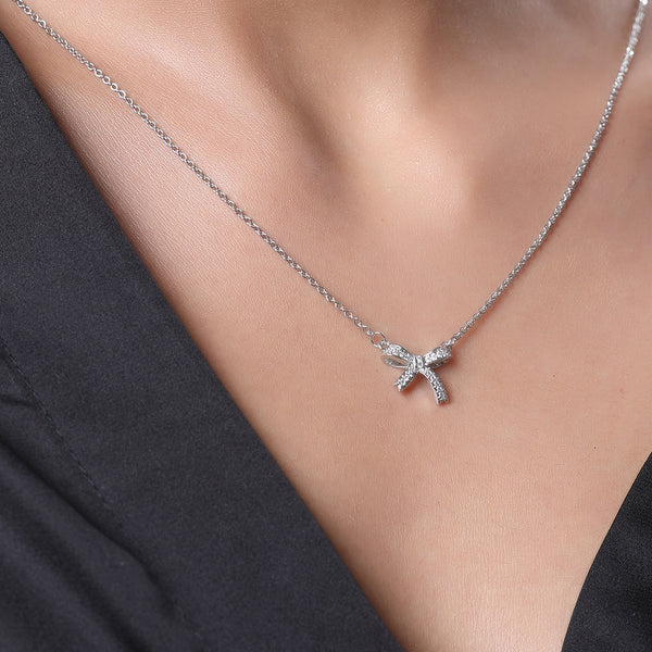 Zircon BowKnot Pendant Necklace