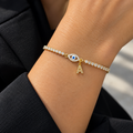 Nazaria Evil Eye Initial Bracelet