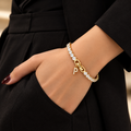 ETERNIA Timeless Tennis Bracelet with Initial Charm