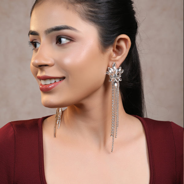Midnight Bloom Crystal Earrings