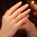 Urban Muse Gold Plated Statement Ring