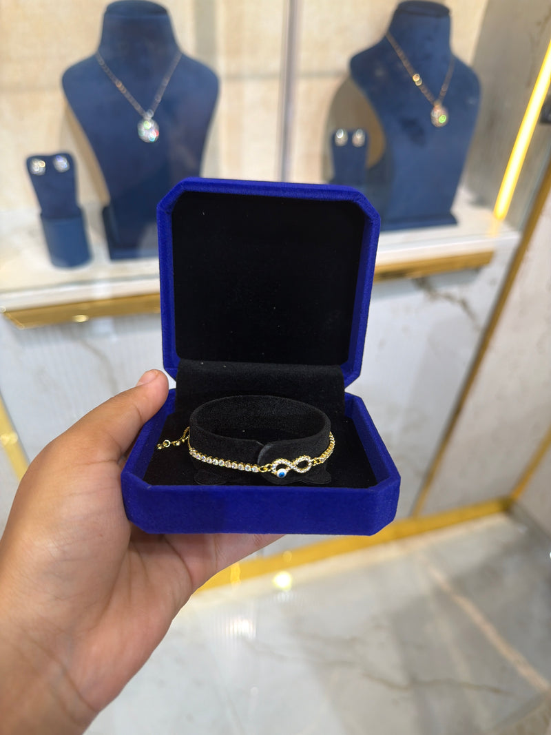 Infinity Charm Evil Eye Bracelet
