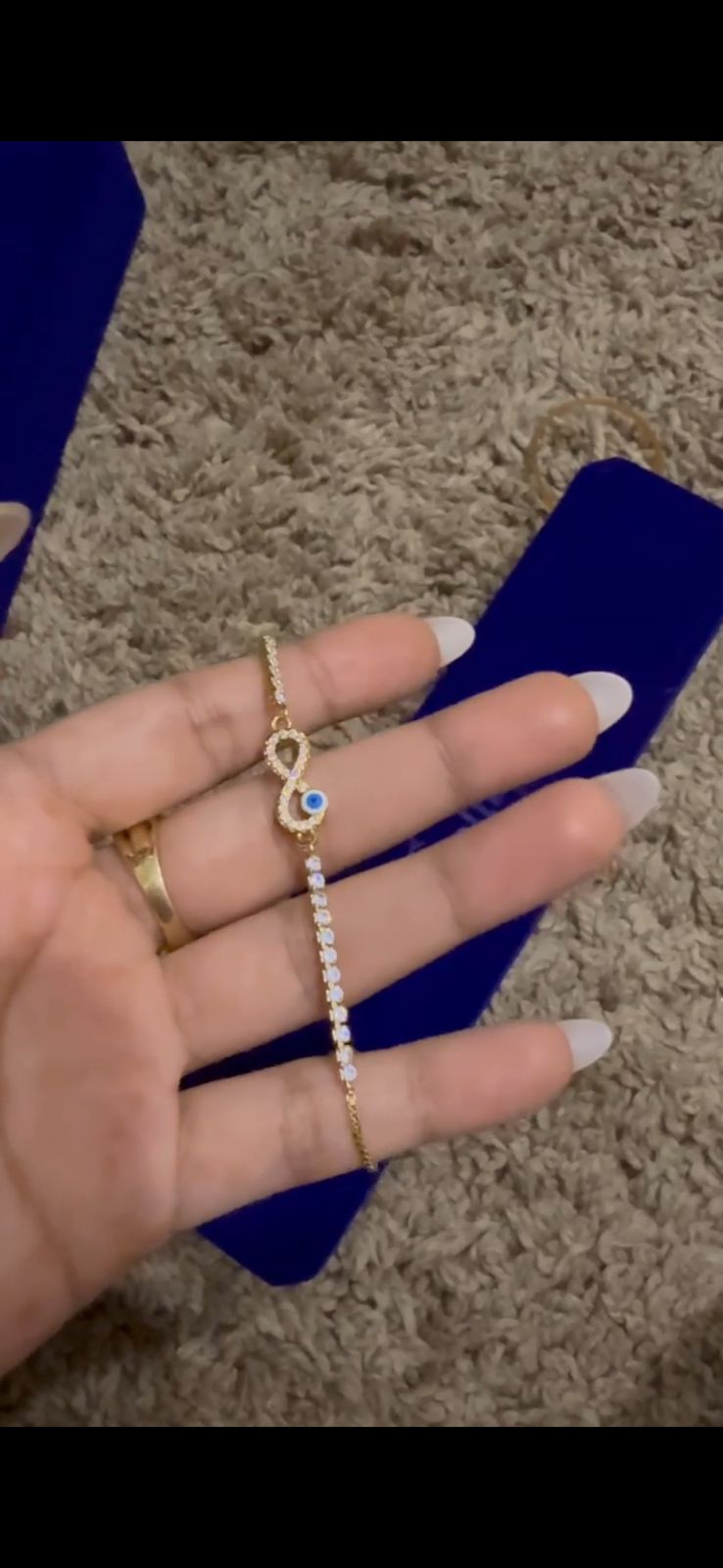 Infinity Charm Evil Eye Bracelet