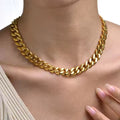 LuxeLink Statement Cuban Chain Necklace