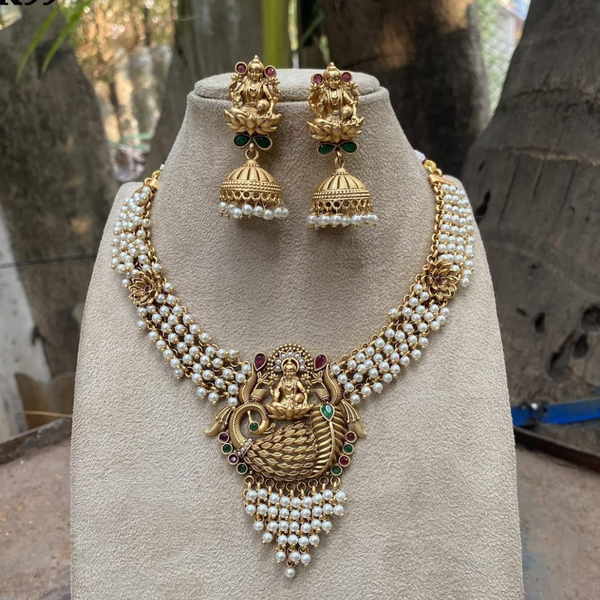 Divine Lakshmi Temple Necklace Set